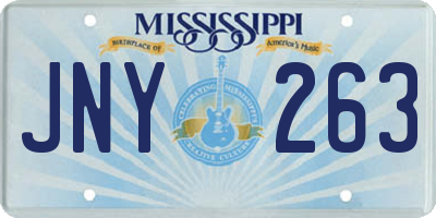 MS license plate JNY263
