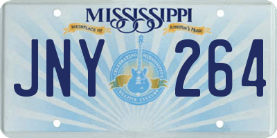 MS license plate JNY264