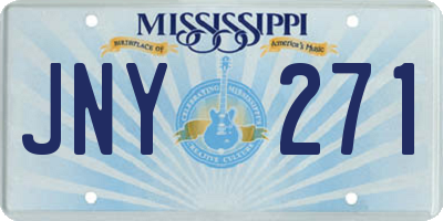 MS license plate JNY271
