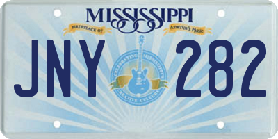 MS license plate JNY282