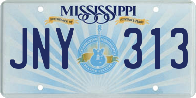 MS license plate JNY313