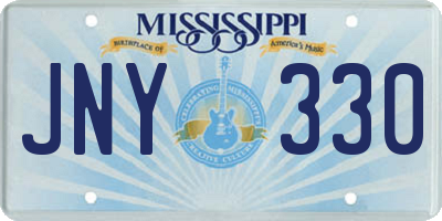 MS license plate JNY330
