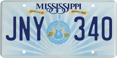 MS license plate JNY340