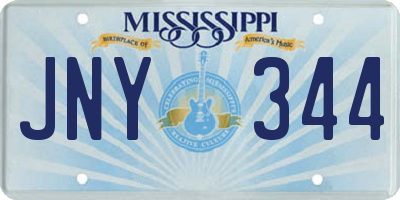 MS license plate JNY344