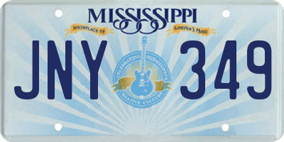 MS license plate JNY349