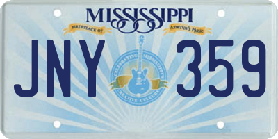 MS license plate JNY359