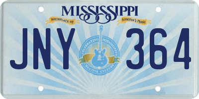 MS license plate JNY364