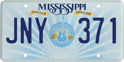 MS license plate JNY371