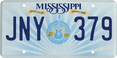 MS license plate JNY379