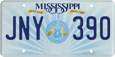 MS license plate JNY390