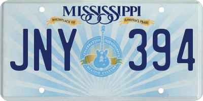 MS license plate JNY394
