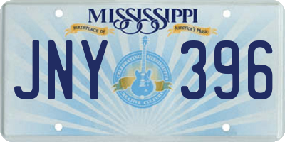 MS license plate JNY396
