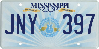 MS license plate JNY397