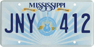 MS license plate JNY412