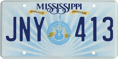 MS license plate JNY413