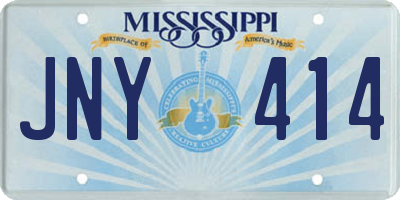 MS license plate JNY414
