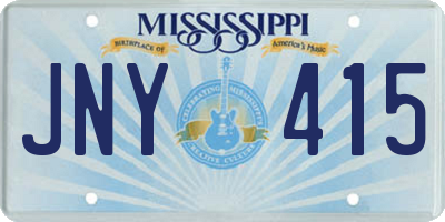 MS license plate JNY415