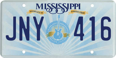 MS license plate JNY416