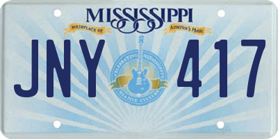 MS license plate JNY417