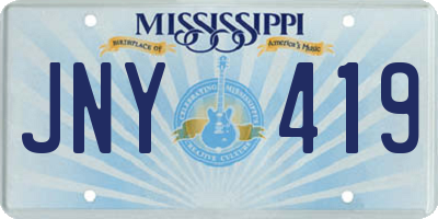 MS license plate JNY419