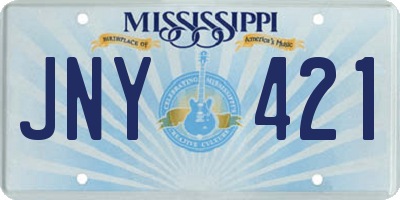 MS license plate JNY421