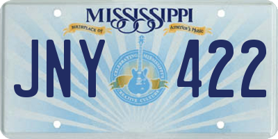 MS license plate JNY422