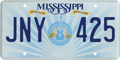 MS license plate JNY425