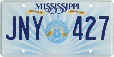 MS license plate JNY427