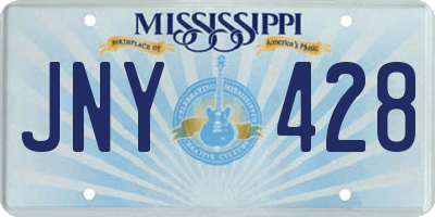 MS license plate JNY428