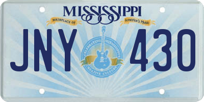 MS license plate JNY430