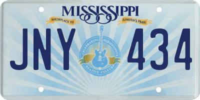 MS license plate JNY434
