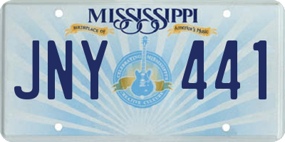 MS license plate JNY441