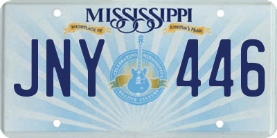 MS license plate JNY446