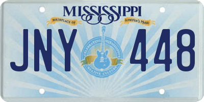 MS license plate JNY448