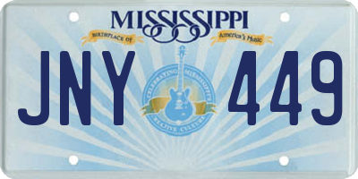 MS license plate JNY449