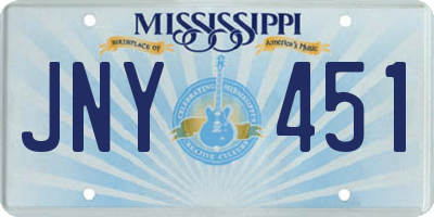MS license plate JNY451