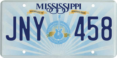 MS license plate JNY458