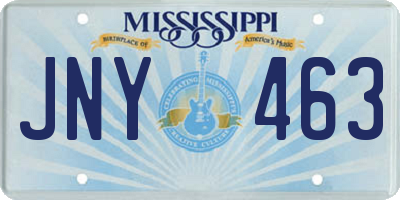 MS license plate JNY463