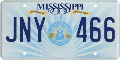 MS license plate JNY466