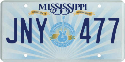 MS license plate JNY477