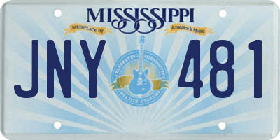 MS license plate JNY481