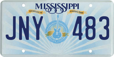 MS license plate JNY483