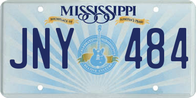 MS license plate JNY484
