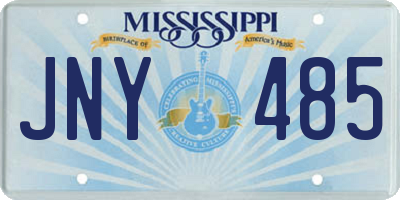 MS license plate JNY485