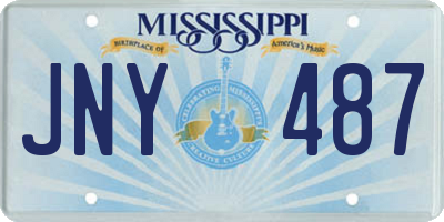 MS license plate JNY487