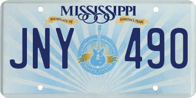 MS license plate JNY490