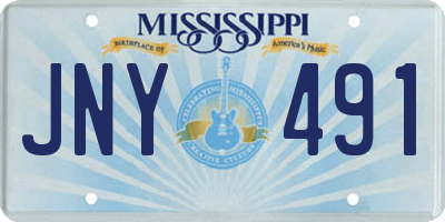 MS license plate JNY491
