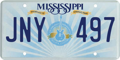 MS license plate JNY497