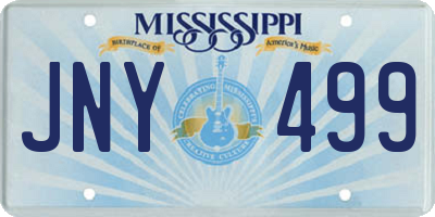 MS license plate JNY499