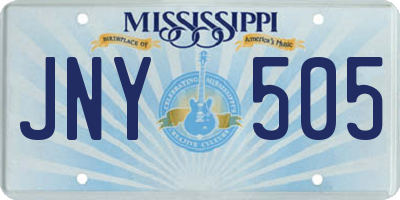 MS license plate JNY505